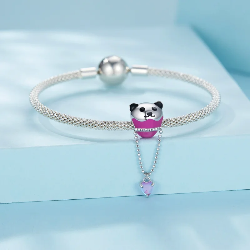 (Bild für) Pandora Style Bär Heißluftballon Anhänger - SCC2550 - Ansicht 3