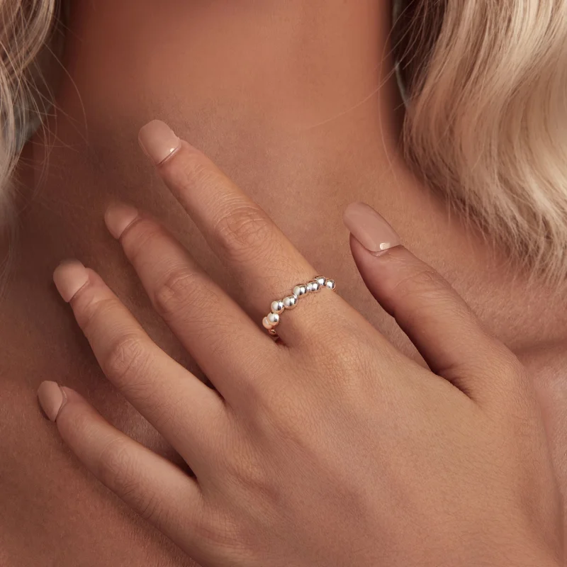 (Bild für) Pandora Style Bubble Open Ring - SCR962-E - Ansicht 4