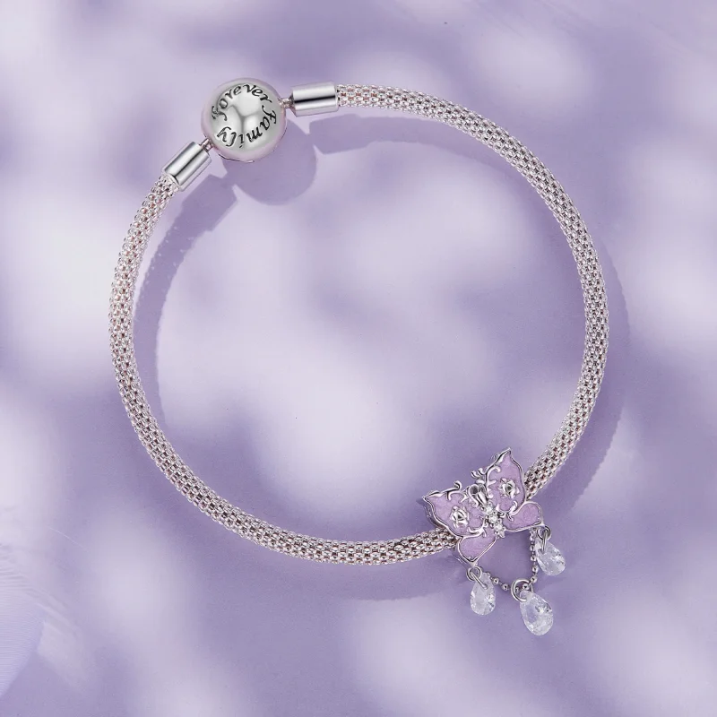 (Bild für) Pandora Style Butterfly Charm - SCC2543 - Ansicht 3