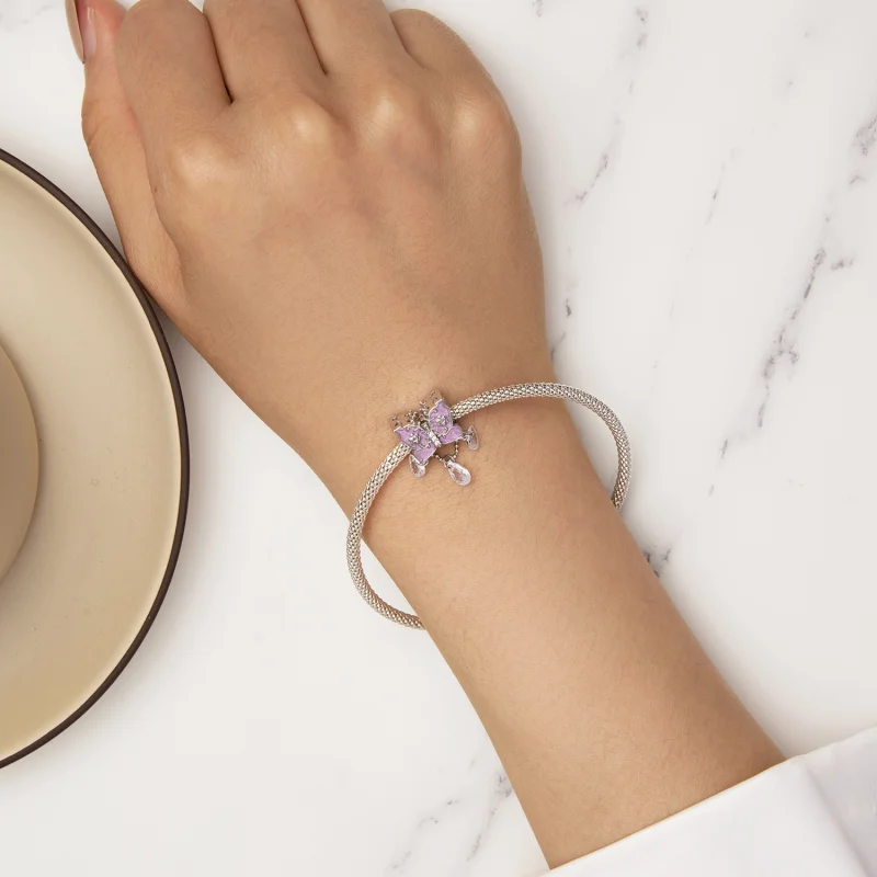 (Bild für) Pandora Style Butterfly Charm - SCC2543 - Ansicht 6