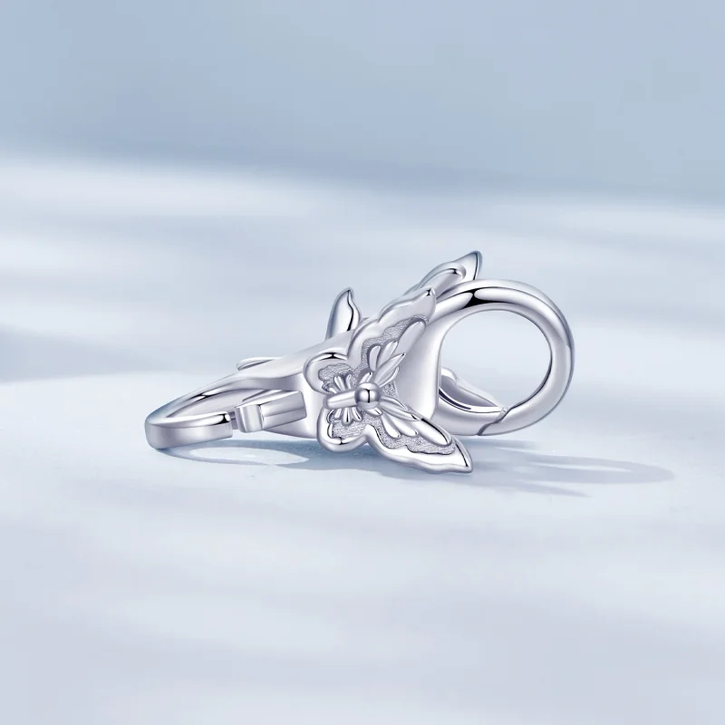 (Bild für) Pandora Style Butterfly Doppelte Karabiner-Verschluss - BSP022 - Ansicht 2