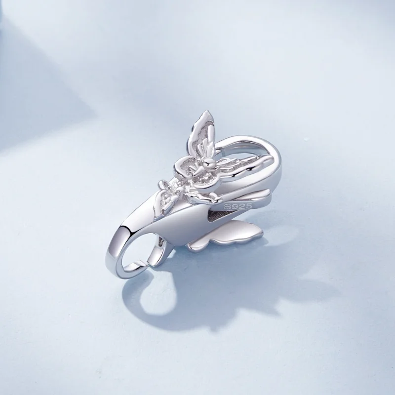 (Bild für) Pandora Style Butterfly Doppelte Karabiner-Verschluss - BSP022 - Ansicht 3