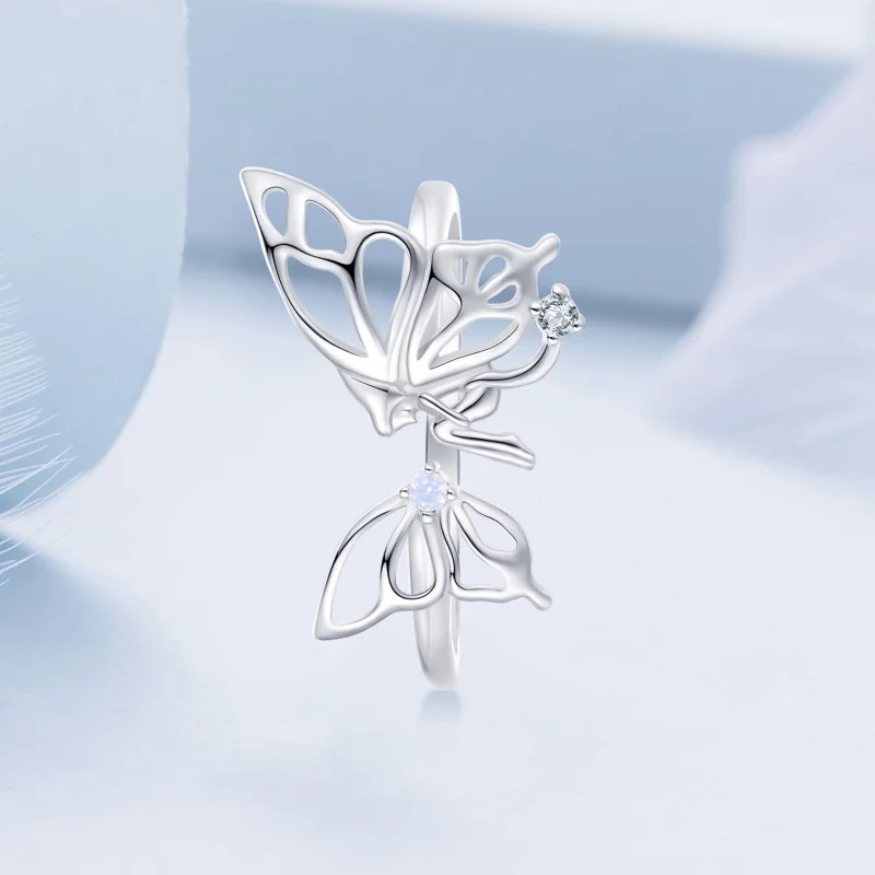 (Bild für) Pandora Style Butterfly Elf Öffnungsring - BSR484-E - Ansicht 2