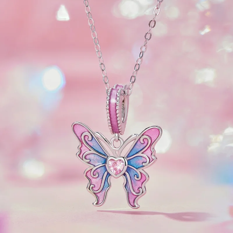 (Bild für) Pandora Style Butterfly Fairy Anhänger - SCC2472 - Ansicht 2