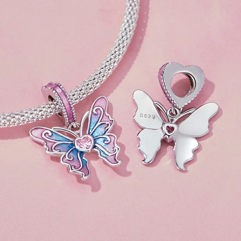 (Bild für) Pandora Style Butterfly Fairy Anhänger - SCC2472 - Ansicht 4
