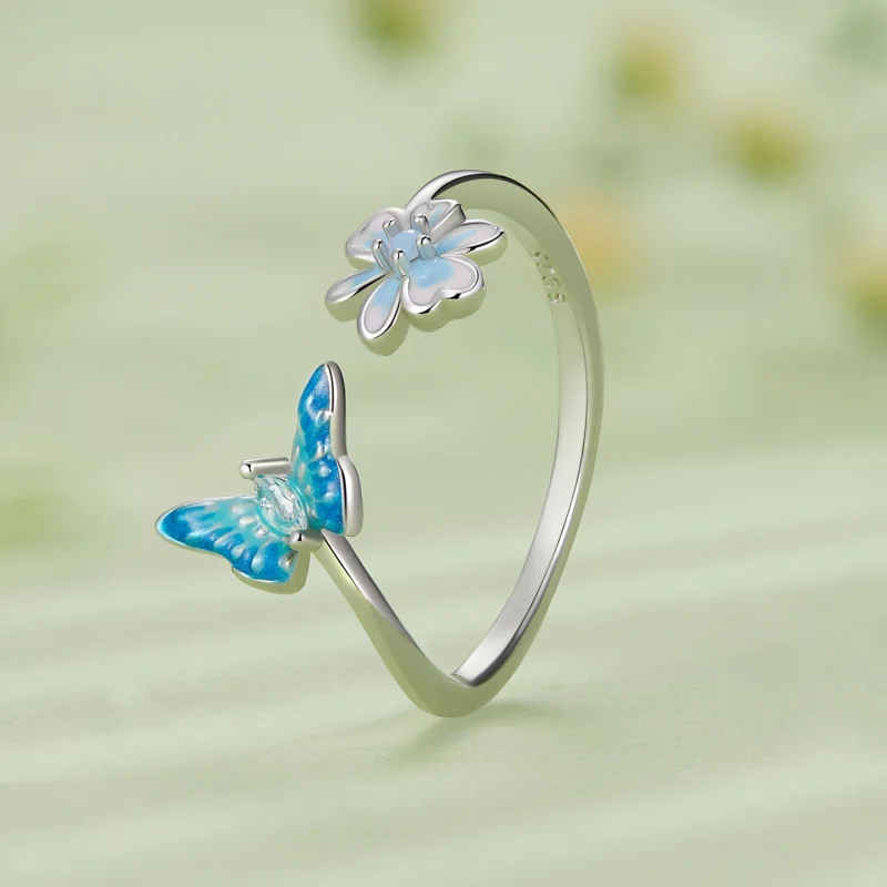 (Bild für) Pandora Style Butterfly Open Ring - SCR911 - Ansicht 2
