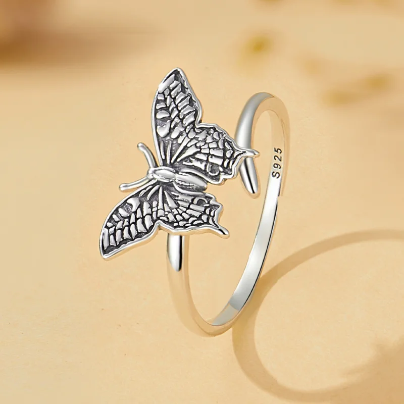 (Bild für) Pandora Style Butterfly Open Ring - SCR966-E - Ansicht 2