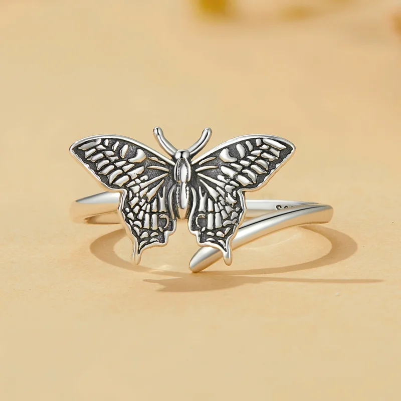 (Bild für) Pandora Style Butterfly Open Ring - SCR966-E - Ansicht 3