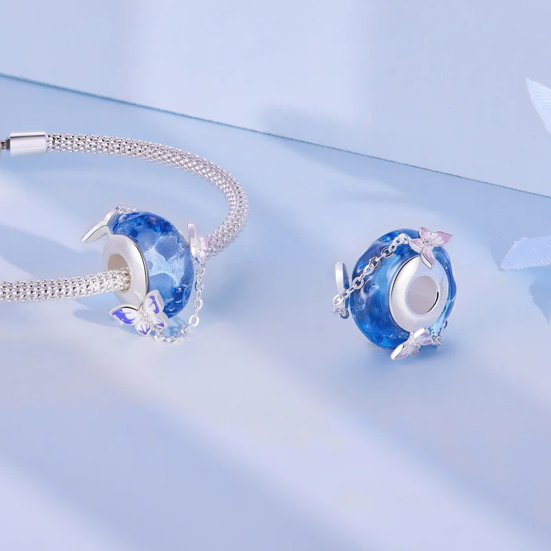 (Bild für) Pandora Style Butterfly Quasten-Anhänger - SCC2461 - Ansicht 4