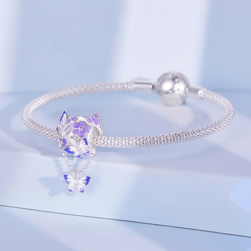 (Bild für) Pandora Style Butterfly Quasten Charm - SCC2460 - Ansicht 3