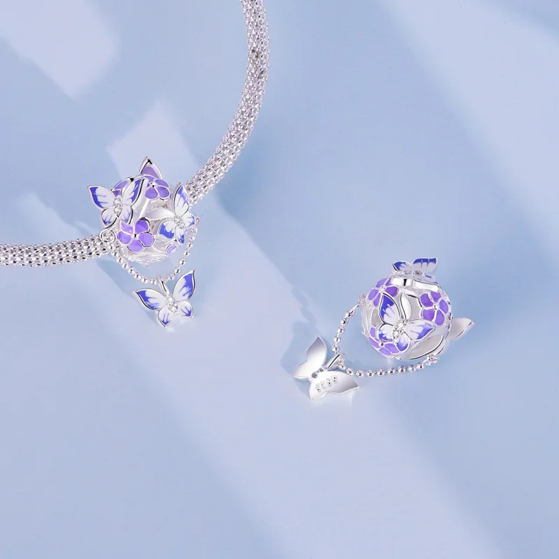 (Bild für) Pandora Style Butterfly Quasten Charm - SCC2460 - Ansicht 4