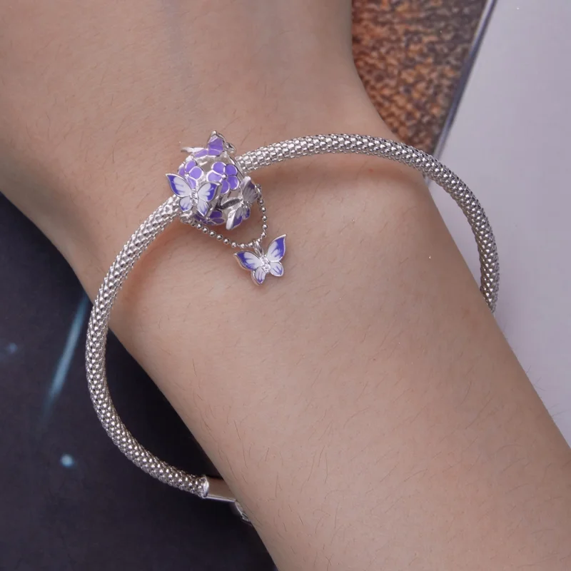 (Bild für) Pandora Style Butterfly Quasten Charm - SCC2460 - Ansicht 5