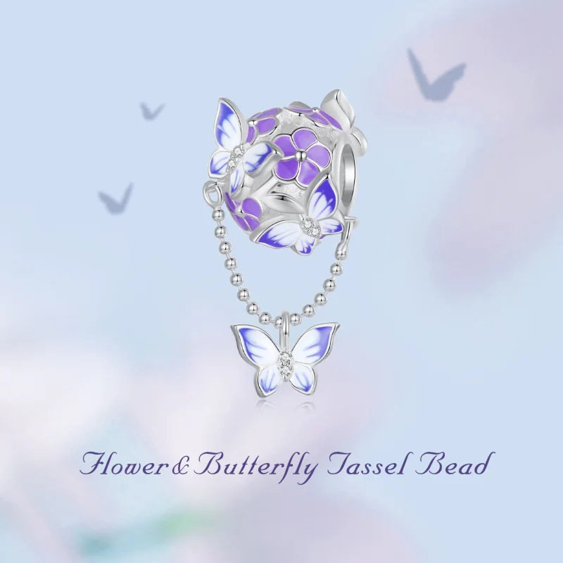 (Bild für) Pandora Style Butterfly Quasten Charm - SCC2460 - Ansicht 6