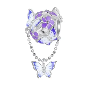 (Bild für) Pandora Style Butterfly Quasten Charm - SCC2460
