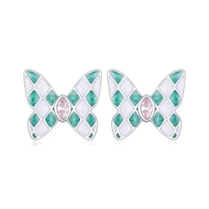 (Bild für) Pandora Style Butterfly Studs Ohrringe - SCE1610