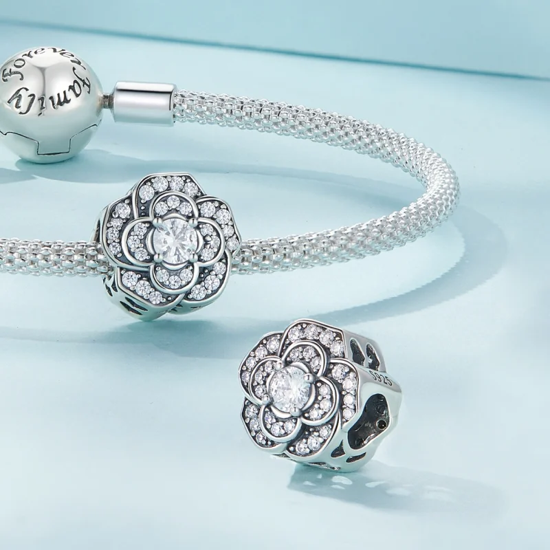 (Bild für) Pandora Style Camellia Charm - SCC2493 - Ansicht 4