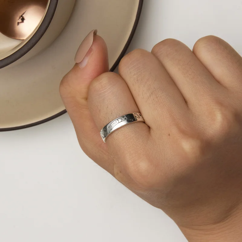 (Bild für) Pandora Style Cat Doodle Offener Ring - SCR951-E - Ansicht 6