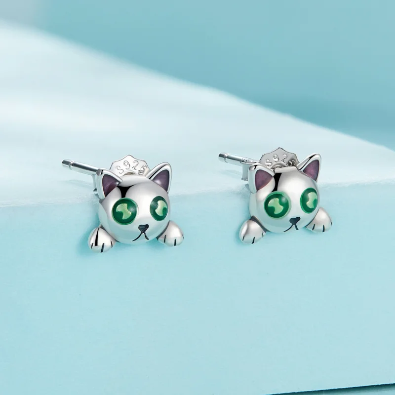 (Bild für) Pandora Style Cat Glow-In-The-Dark Studs Ohrringe - SCE1643 - Ansicht 2