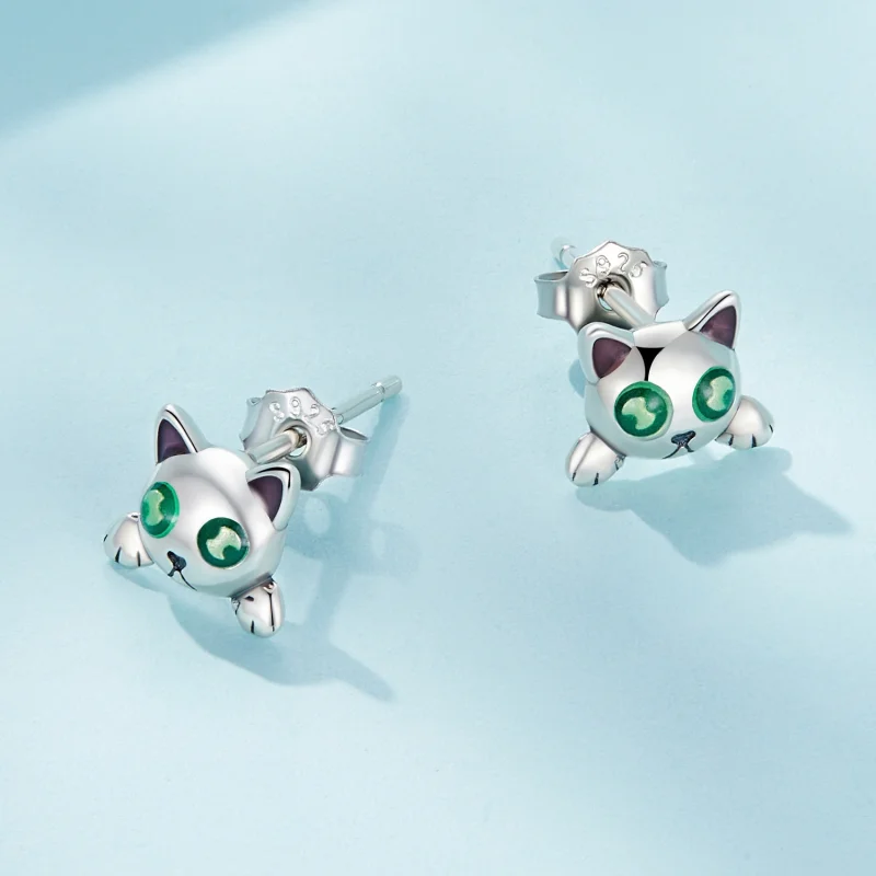 (Bild für) Pandora Style Cat Glow-In-The-Dark Studs Ohrringe - SCE1643 - Ansicht 3