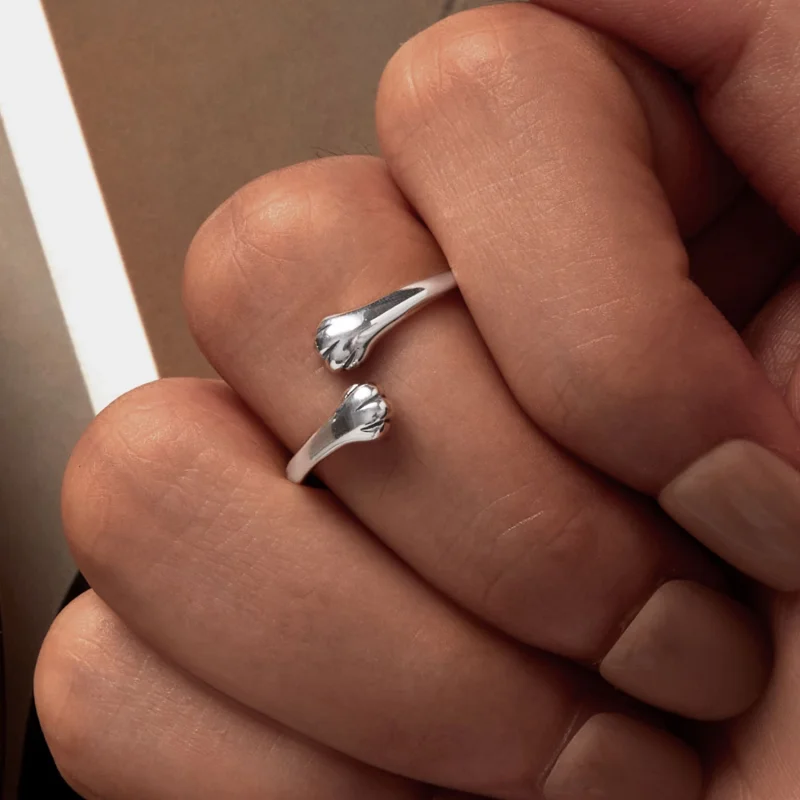 (Bild für) Pandora Style Cat Hug Open Ring - SCR961-E - Ansicht 6