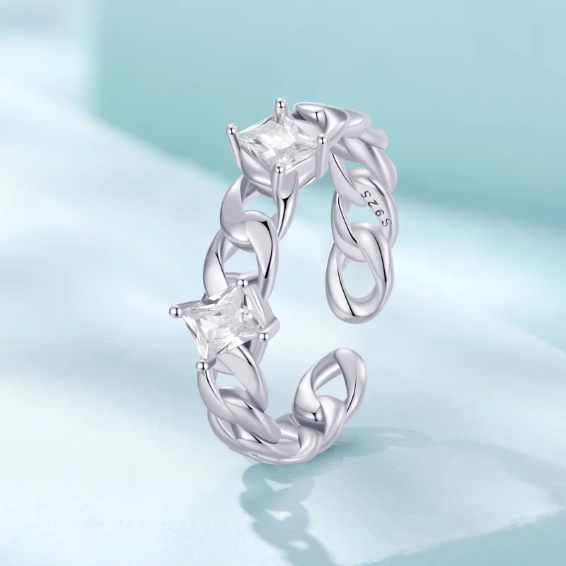 (Bild für) Pandora Style Chain Open Ring - SCR977-E - Ansicht 2