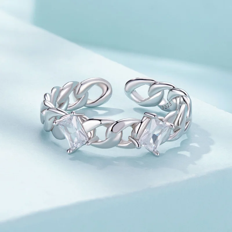 (Bild für) Pandora Style Chain Open Ring - SCR977-E - Ansicht 3