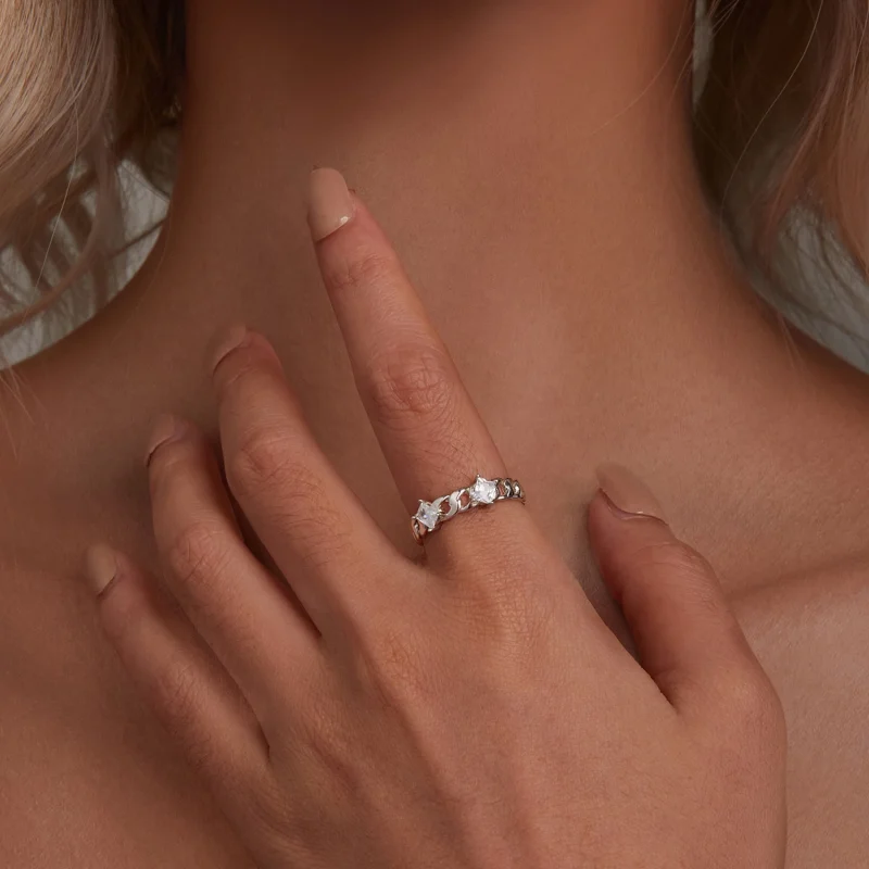 (Bild für) Pandora Style Chain Open Ring - SCR977-E - Ansicht 4