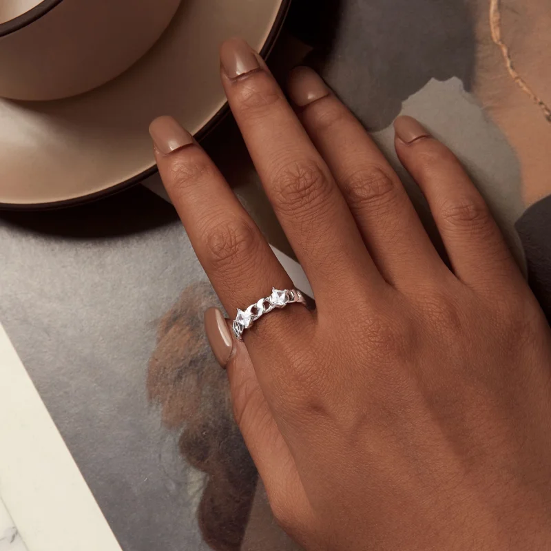(Bild für) Pandora Style Chain Open Ring - SCR977-E - Ansicht 5