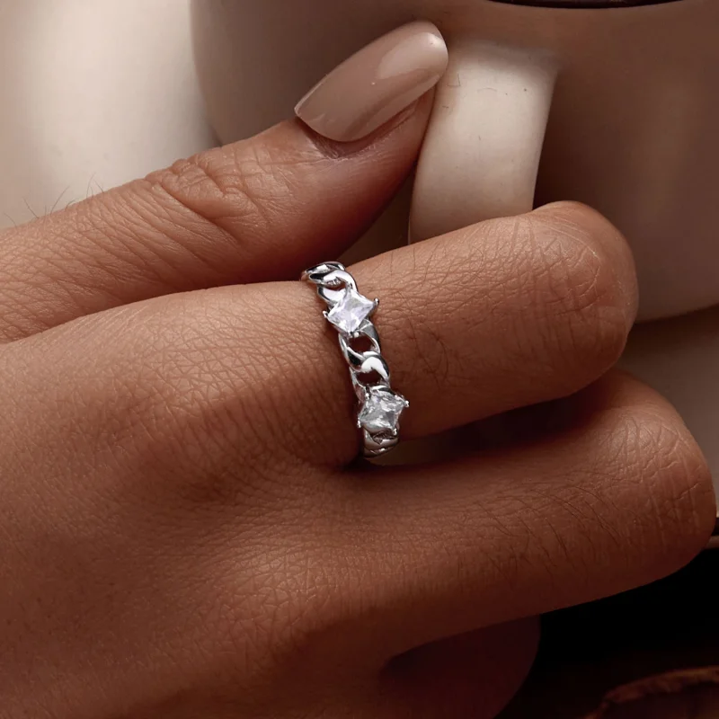 (Bild für) Pandora Style Chain Open Ring - SCR977-E - Ansicht 6