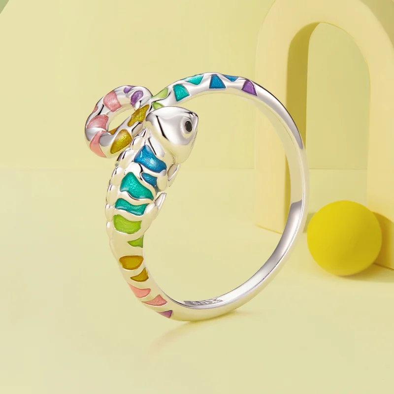 (Bild für) Pandora Style Chamäleon Open Ring - BSR475-E - Ansicht 2