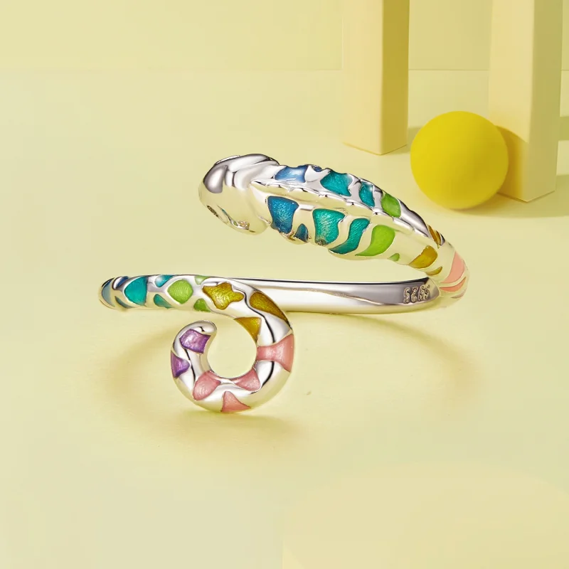 (Bild für) Pandora Style Chamäleon Open Ring - BSR475-E - Ansicht 3
