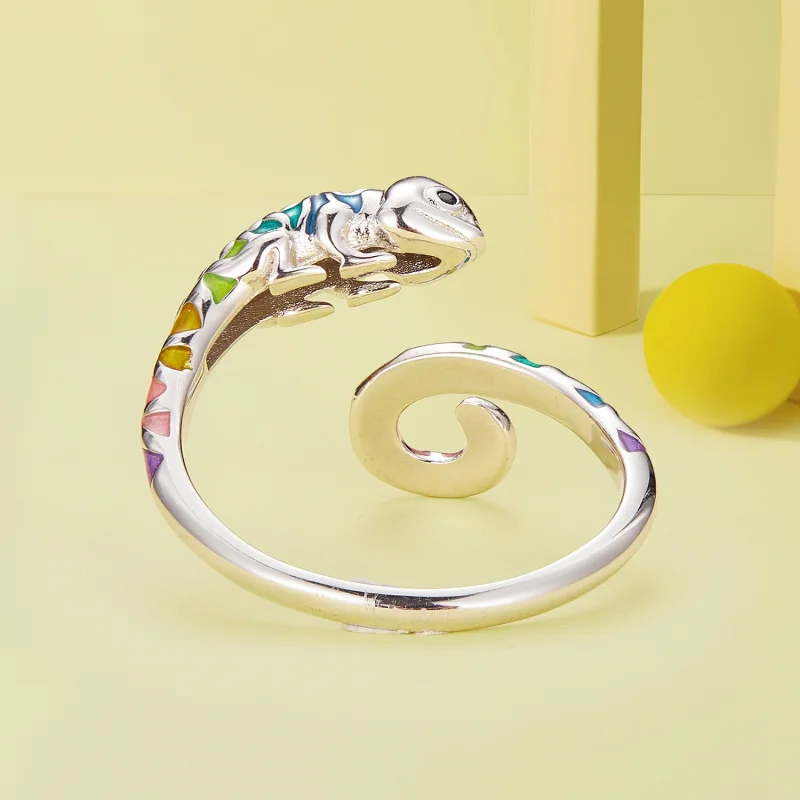 (Bild für) Pandora Style Chamäleon Open Ring - BSR475-E - Ansicht 4