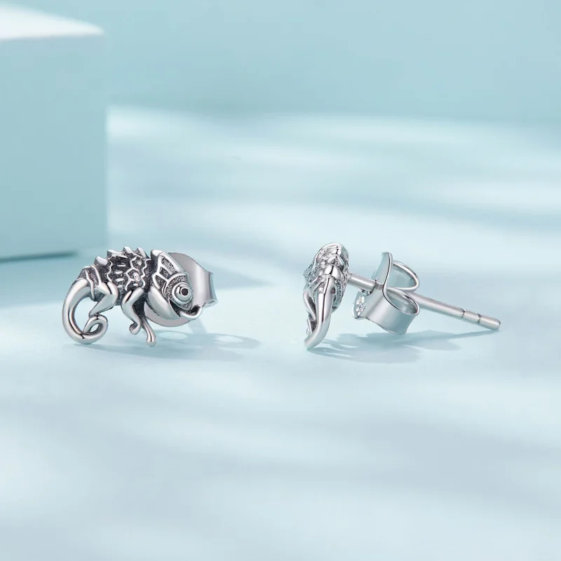 (Bild für) Pandora Style Chamäleon-Stecker Ohrringe - SCE1661 - Ansicht 4