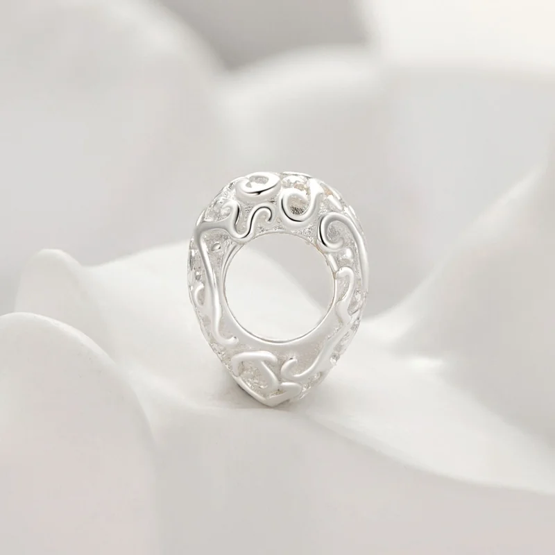 (Bild für) Pandora Style Charm mit herzförmigem Muster - SCC2618 - Ansicht 3