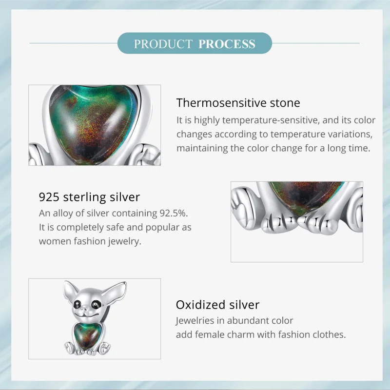 (Bild für) Pandora Style Chihuahua Charm - SCC2601 - Ansicht 6