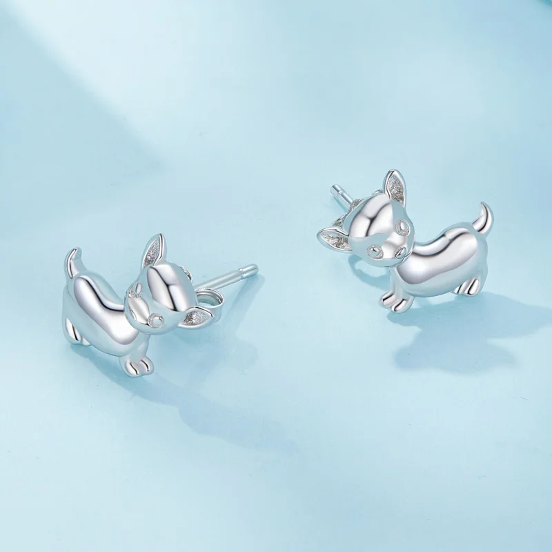 (Bild für) Pandora Style Chihuahua Stecker Ohrringe - SCE1620 - Ansicht 4