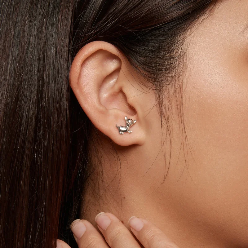 (Bild für) Pandora Style Chihuahua Stecker Ohrringe - SCE1620 - Ansicht 7