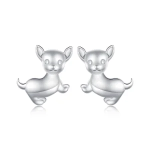 (Bild für) Pandora Style Chihuahua Stecker Ohrringe - SCE1620