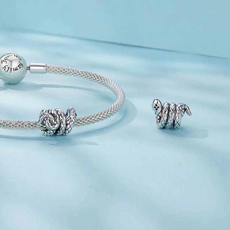 (Bild für) Pandora Style Coiled Spirit Snake Charm - SCC2549 - Ansicht 4