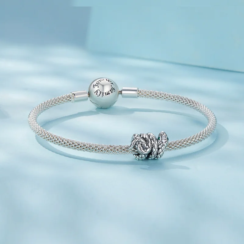 (Bild für) Pandora Style Coiled Spirit Snake Charm - SCC2549 - Ansicht 5