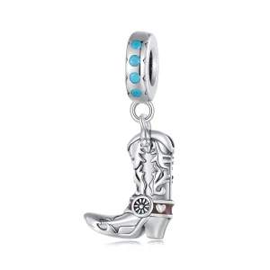 (Bild für) Pandora Style Cowboy Lederstiefel-Anhänger - SCC2566
