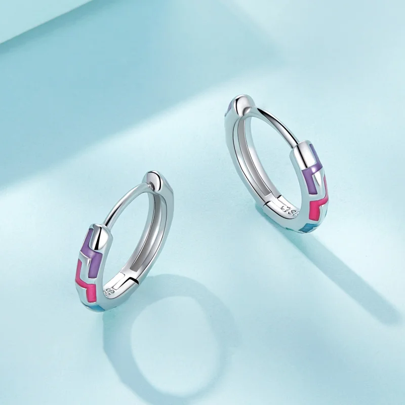 (Bild für) Pandora Style Cyber Luminous Reifenohrringe - SCE1645 - Ansicht 3