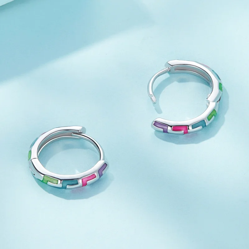 (Bild für) Pandora Style Cyber Luminous Reifenohrringe - SCE1645 - Ansicht 4