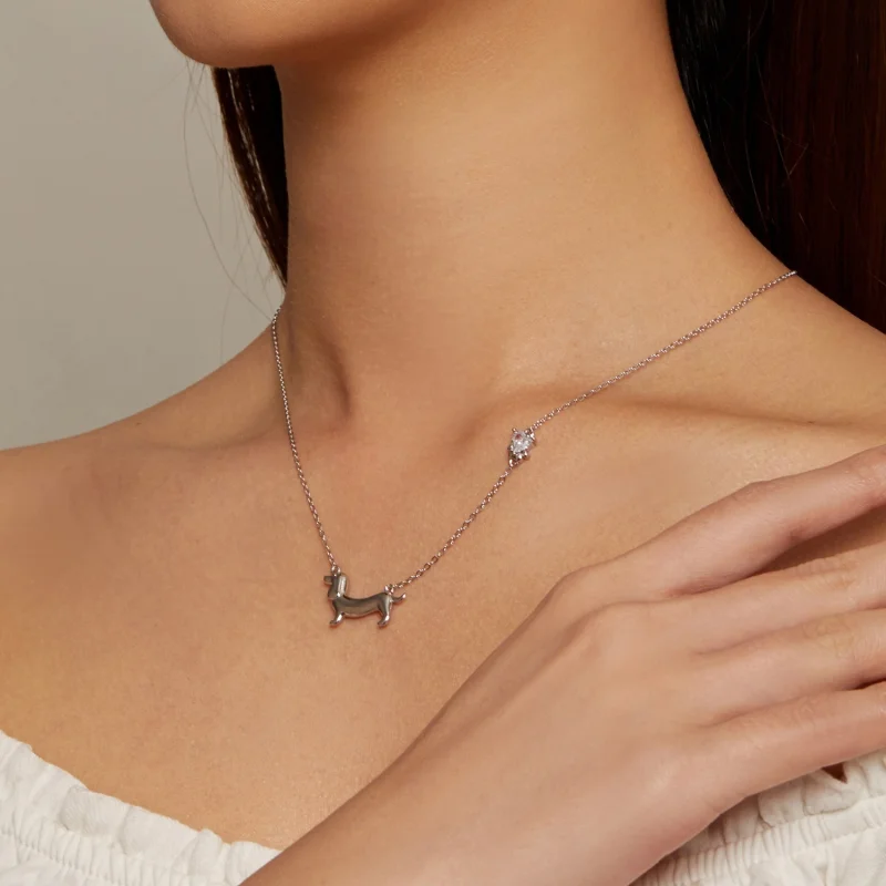 (Bild für) Pandora Style Dackel Halskette - SCN501 - Ansicht 5