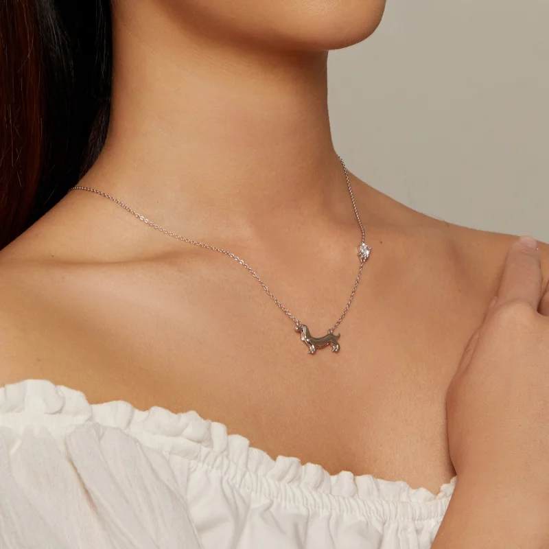 (Bild für) Pandora Style Dackel Halskette - SCN501 - Ansicht 6