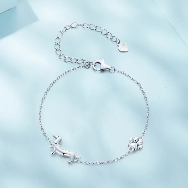 (Bild für) Pandora Style Dackel Kettenarmband - SCB262 - Ansicht 3