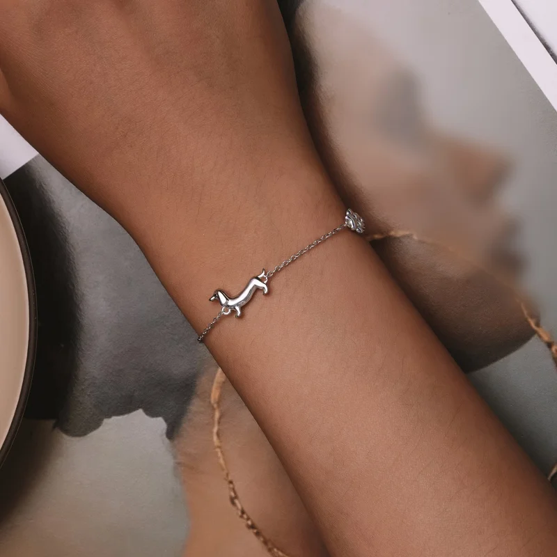 (Bild für) Pandora Style Dackel Kettenarmband - SCB262 - Ansicht 4
