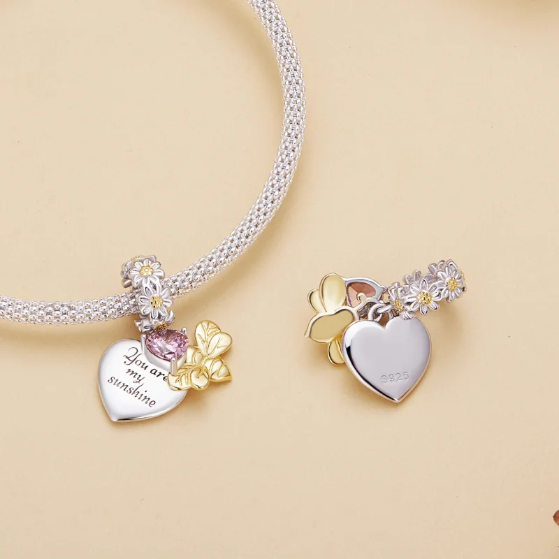 (Bild für) Pandora Style Daisy Bee Anhänger - BSC816 - Ansicht 4