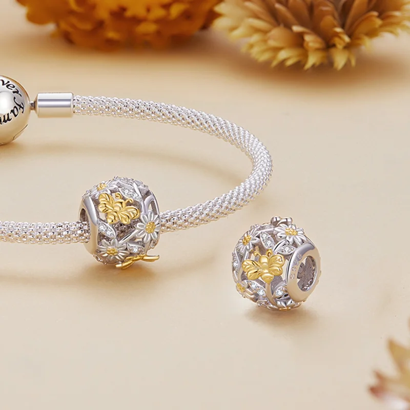 (Bild für) Pandora Style Daisy Bee Charm - BSC818 - Ansicht 4