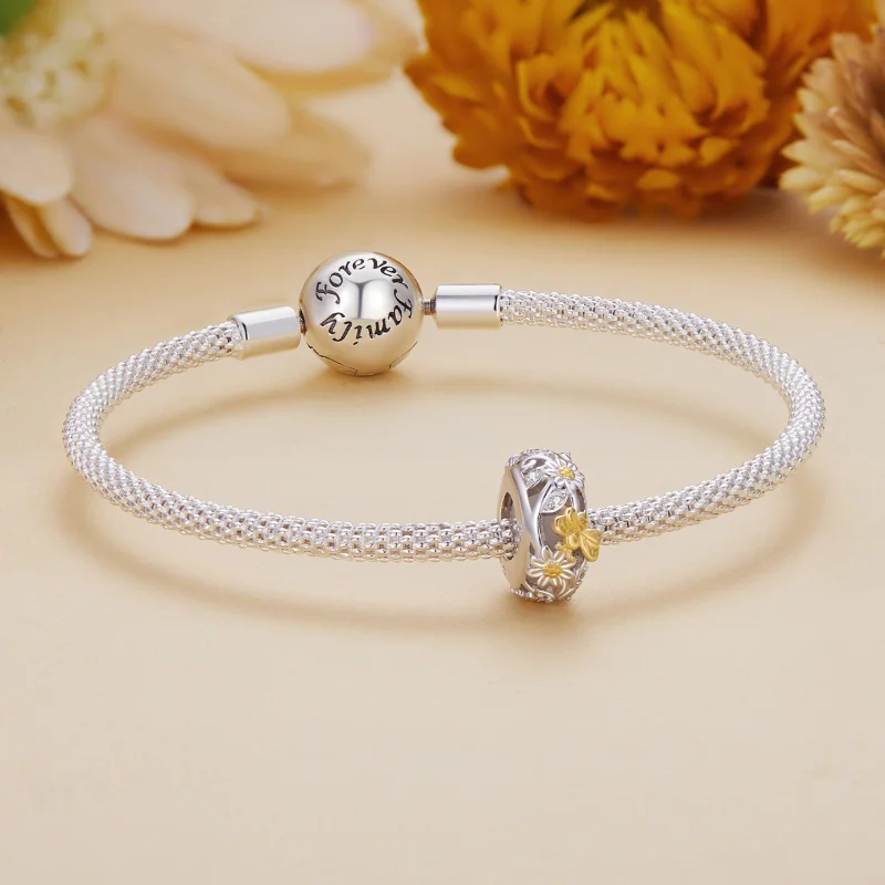 (Bild für) Pandora Style Daisy Bee Silikone Abstandshalter - BSC819 - Ansicht 5
